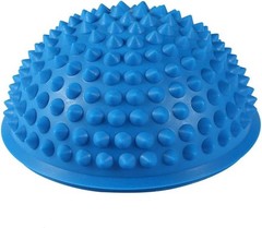 Half Round PVC Massage Ball, Spiky Balance Dome Yoga Ball, Blue, Fitness