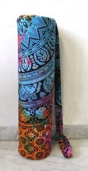 Indian Rainbow Elephant Mandala Bags Shoulder Strap Yoga Mat Carrier Yoga Bag US