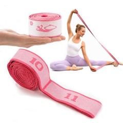 Elastic Yoga Stretching Strap with Loops, Pilates, Ballet, and Physical Thera…