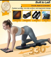 Pilates Board, Pilates Reformer Set, Portable and Foldable Machine Multifunction