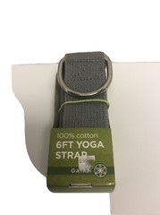 NEW IN PACKAGE Gaiam 6 Ft Yoga Strap – Gray
