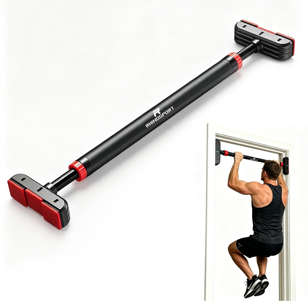 RHINOSPORT Door Pull Up Bar Doorway Chin Up Bar from 69-92 cm (27.1in-36.2in)…