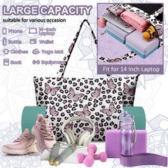 Women’s Yoga Bag with Yoga Mat Bag Carrier – Large Mat Pocket Fitness Tote fo…