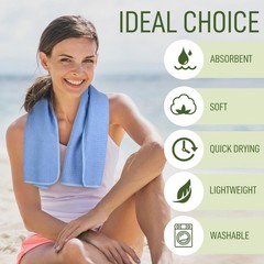 Microfiber Sports Workout Towels Fast Drying Fitness Sweat Towels for Men &