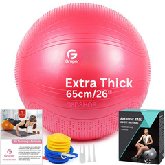 Gruper 26-Inch EXTRA THICK Exercise Ball &Pump Anti-Burst Stability Yoga Fitness