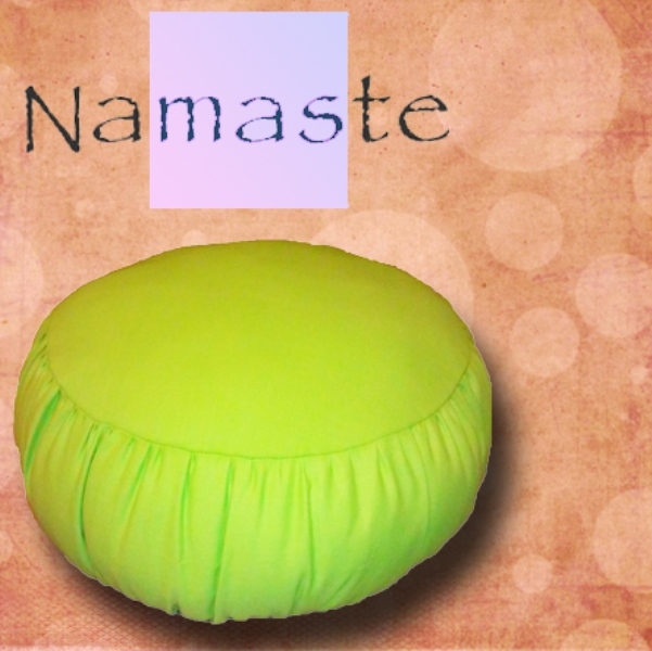 NEW – Stuffed Zafu Yoga Pillow Meditation Cushion GREEN APPLE MADE USA FREE SHIP