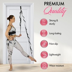 10-Loop Yoga Strap with Door Anchor – Stretch Strap for Flexibility, Deep