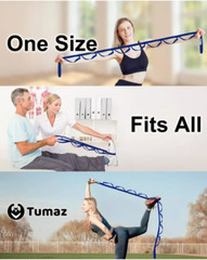 Tumaz Multi – Loops Strap – 10 Loops Non-Elastic Yoga Strap – One Size Fits All