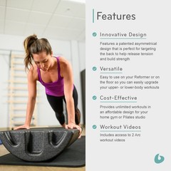 Balanced Body Pilates Arc, Step Barrel for Spine 39″ x 10″ x 15.5″, Black