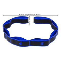 Fitness Tension Band for Stretching & Yoga 8 Segments Numbered Yoga Strap Band