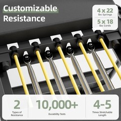 Pilates Reformer, Foldable Reformer Pilates Machine with Dual Resistance