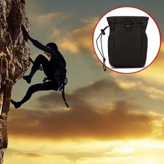 Rock Climbing Chalk Bag, goldhik Bouldering Bags with Quick-Clip black