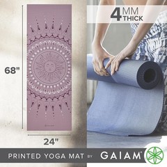 Gaiam Print Yoga Mat, Non Slip Exercise & Fitness Mat
