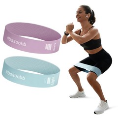 Silicone Resistance Loop Bands – Latex-Free No-Slip Glute Booty Bands – 2-Pac…