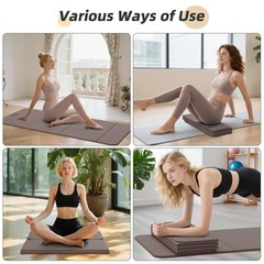 Foldable Yoga Mat,74″Lx32″Wx1/3″Thick,Folding Exercise Mat,Non-slip Wide Pila…