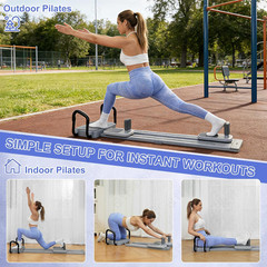 Pilates Reformer -Pilates Board with 66.9” Extended Track Portable Multifunctio