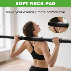 58 Inch Yoga Stick for Stretching with Neck Pad & Adjustable Grips