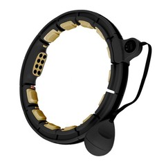 5908261681622 HHM13 NEW HULA HOP BLACK/GOLD Z MAGNESAMI I OBCIĄŻNIKIEM + LICZNIK