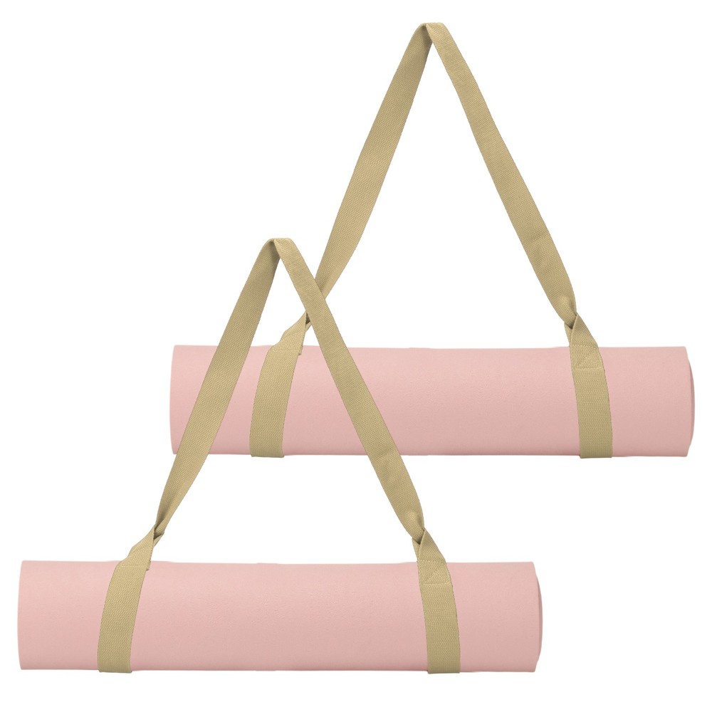 Yoga Mat Straps for Carrying, Adjustable Mat Holder, 2 Pcs & Khaki