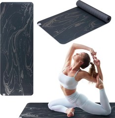 Dry-Grip Yoga Mat 5mm Thick Non-Slip Exercise & Fitness Mat Standard/Hot Yoga
