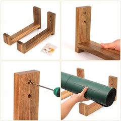 Yoga Mat Holder Wall Mount Yoga Mat Storage Rack,Wall Shelf Organizer, Foam R…