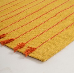 Yoga Mat and Sound Bath Meditation Rug: 100% Cotton, Non-Toxic, Handmade