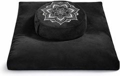 Meditation Cushion Set Buckwheat Hull & Memory Foam Adjustable Floor Pillow