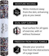 . All in One Yoga Mat | Luxury Sweat-Grip Mat/Towel Combo | Ideal for Yoga, Hot