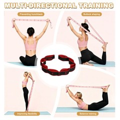 Fitness Resistance Bands, 8-Section Number Stretch Resistance Band 2 Pcs & Red