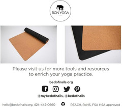 BON Yoga Mat – 100% Biodegradable Cork & Natural Rubber, Non-Slip, Pilates Mats,