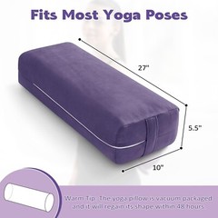 Yoga Bolster Pillow for Restorative Yoga – Rectangular Yoga Bolster – Yoga Me…
