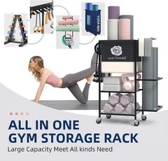 Yoga Mat Storage Rack Home Gym Storage Rack Gym Workout Equipment Storage
