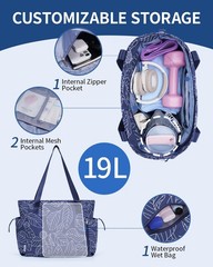 Yoga Mat Bag Tote Gym Carrier Waterproof Wet Pocket For Women Men Quick Access