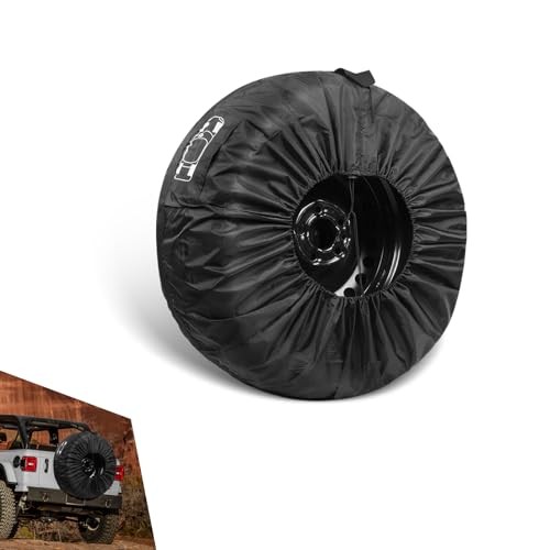 1 PC Spare Tire Covers, 210D Oxford Cloth Sun Protection debris Proof Storage