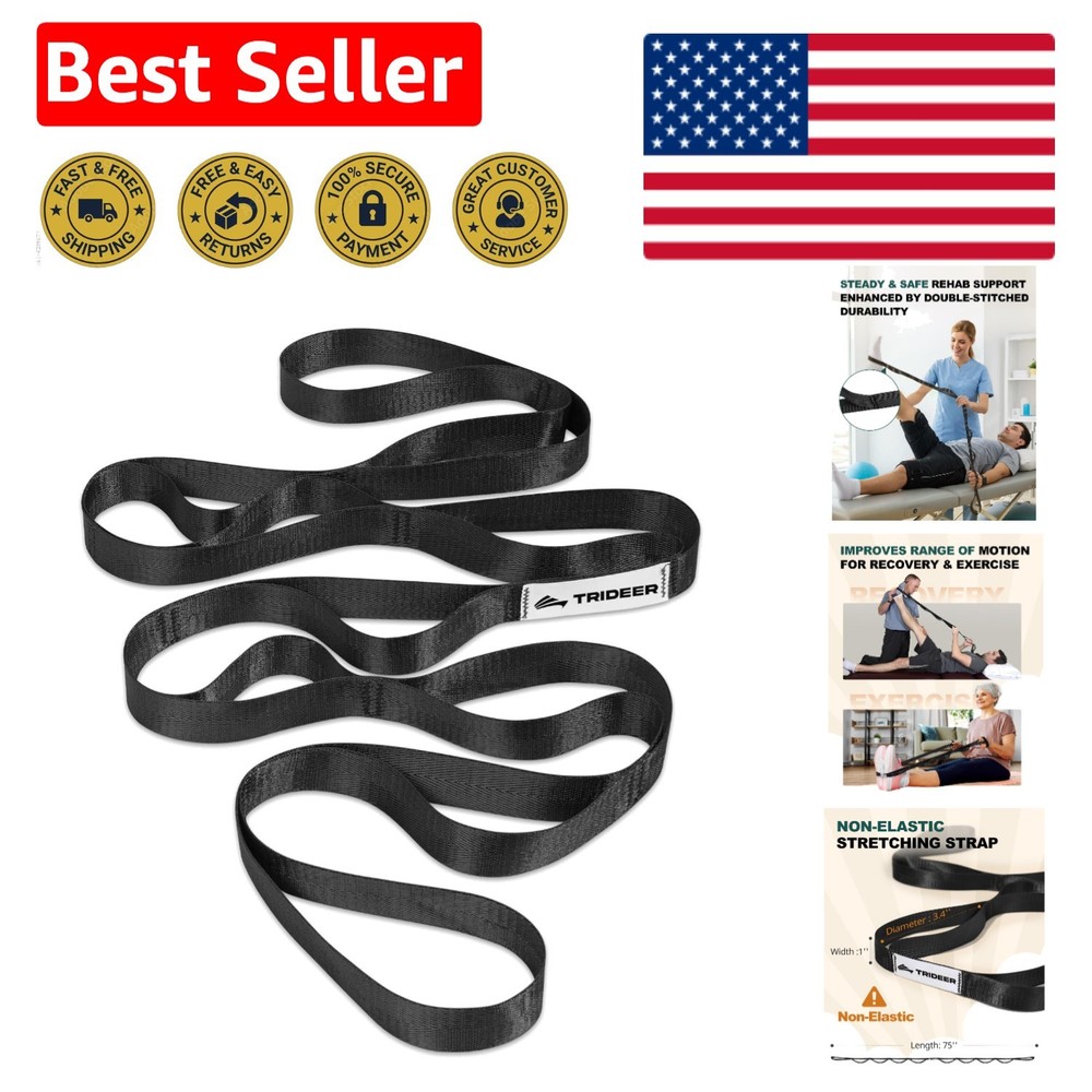 Lightweight Stretch Strap for Beginners & Therapy – 75″ Long & Functional