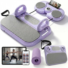 Foldable Pilates Reformer Board for Beginners, Pilates Workout Kit W/ Resistance