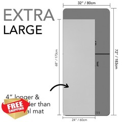 Karma Fitness TPE Yoga Mat Grey Printed 72″x32″