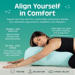 Retrospec Sequoia Meditation Cushion & Yoga Bolster Pillow With Cotton Cover …