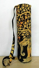 Indian Yoga Bag Tie Dye Mantra 100% Cotton Gym Mat Carrier Bags With Shoulder
