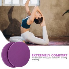 2Pcs Purple Yoga Mat Thick Knee Elbow Pads Durable Cushion for Home Fitness