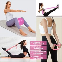 Pink Pilates Ring and Ball Set for Beginners#