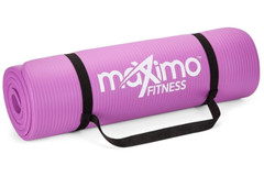Maximo Fitness Yoga Mat/Exercise Mat With Carrying Strap – Purple