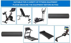 2PCS Fitness Equipment Mats and Floor Protector, Non-Slip Mat Rowing, Rowing