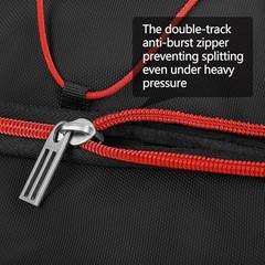 110L Expandable to 140L 32” Foldable Oxford Soft-Sided Rolling Duffle Black Red