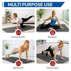 Extra Large Yoga Mat 6’x4′(1/4″ Thick), Non-Slip, Ultra Durable, Wide Workout…