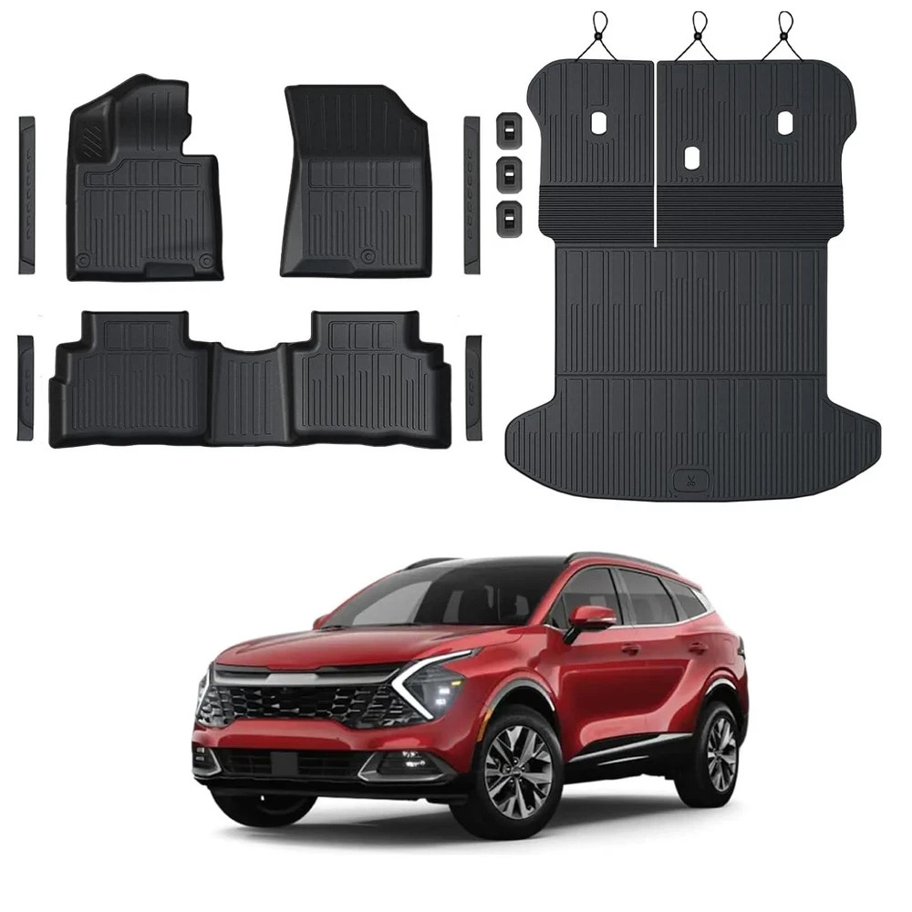 Floor Mats for 2023-2025 2026 Kia Sportage Gas, Full Coverage All Weather Flo…
