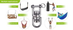 Swing Swivel with 2 Bearing, 360° Rotation, 770LB Capacity, Safest Rotational