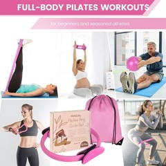Pink Pilates Ring and Ball Set for Beginners#