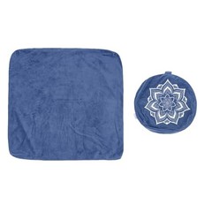 Meditation Zafu Cushion Set with Buckwheat Hulls & Memory Foam Blue（cover Only）