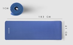 Yoga Mat Blue 183x61x1 cm – Non Slip Fitness & Exercise Mat made of NBRScha…